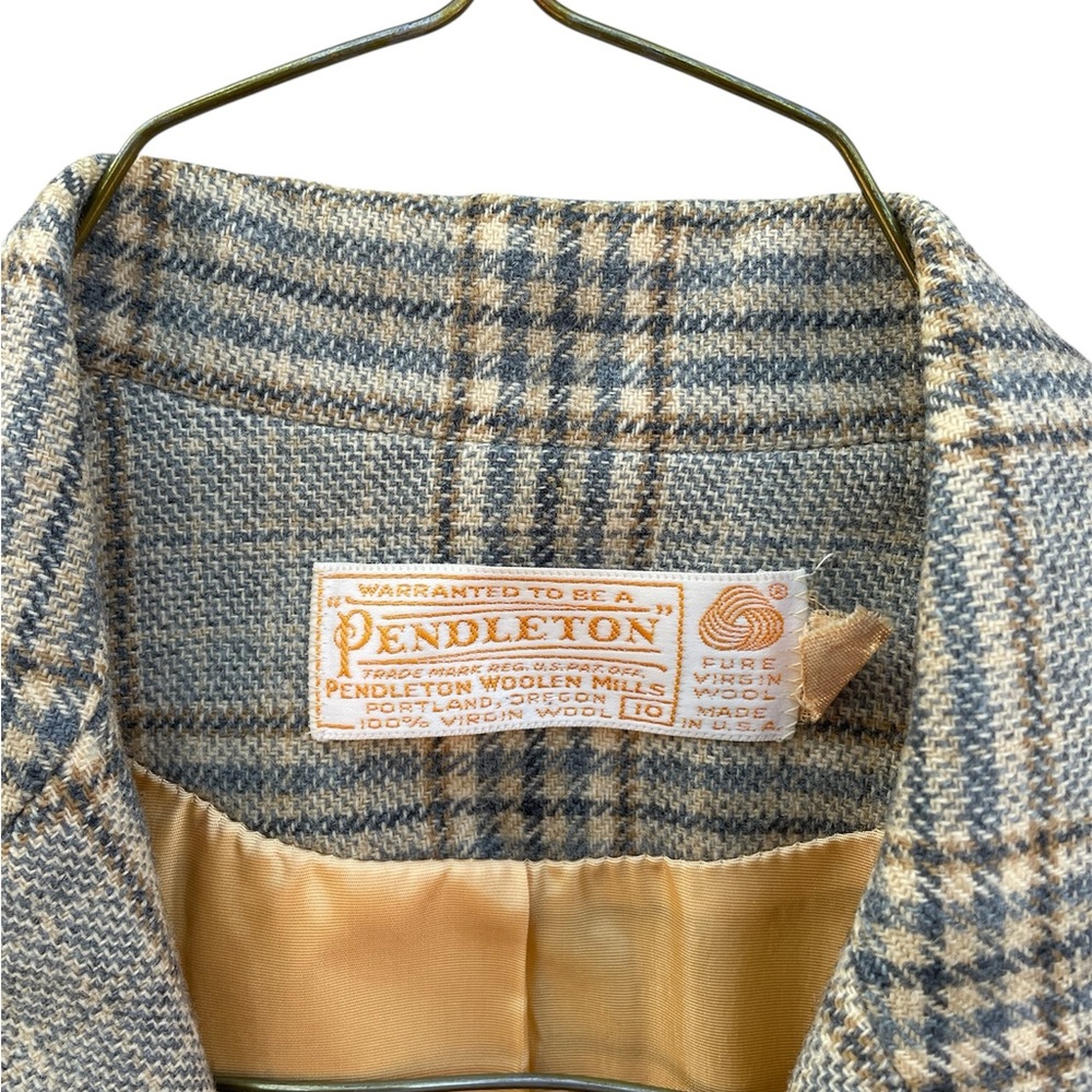 Vintage Pendleton Plaid Wool Women’s 1950s-1960s Blazer - Picture 4 of 6